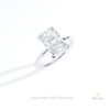 Radiant Cut Hidden Halo Engagement Lab Grown Diamond Ring in 14K Rose Gold - Profile View