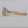 Radiant Cut Hidden Halo Engagement Lab Grown Diamond Ring in 10K Rose Gold - Angled View