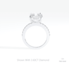 Radiant Cut Hidden Halo Wedding Lab Grown Diamond Ring in 10K Rose Gold - Angled View