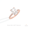 Radiant Cut Hidden Halo Wedding Lab Grown Diamond Ring in Platinum - Lifestyle View