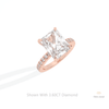 Radiant Cut Hidden Halo Wedding Lab Grown Diamond Ring in Platinum - Lifestyle View