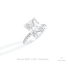 Radiant Cut Hidden Halo Wedding Lab Grown Diamond Ring in 10K Yellow Gold - Side View