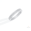 Round & Baguette Cut Full Eternity Lab Grown Diamond Band in 14K Rose Gold - Profile View