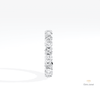 Round & Baguette Cut Full Eternity Lab Grown Diamond Band in 14K White Gold - Top View