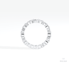 Round & Baguette Cut Full Eternity Lab Grown Diamond Band in 10K Rose Gold - Angled View