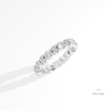 Round & Baguette Cut Full Eternity Lab Grown Diamond Band in 10K Yellow Gold - Side View