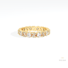 Round & Baguette Cut Full Eternity Lab Grown Diamond Band in 14K Yellow Gold - Detail View