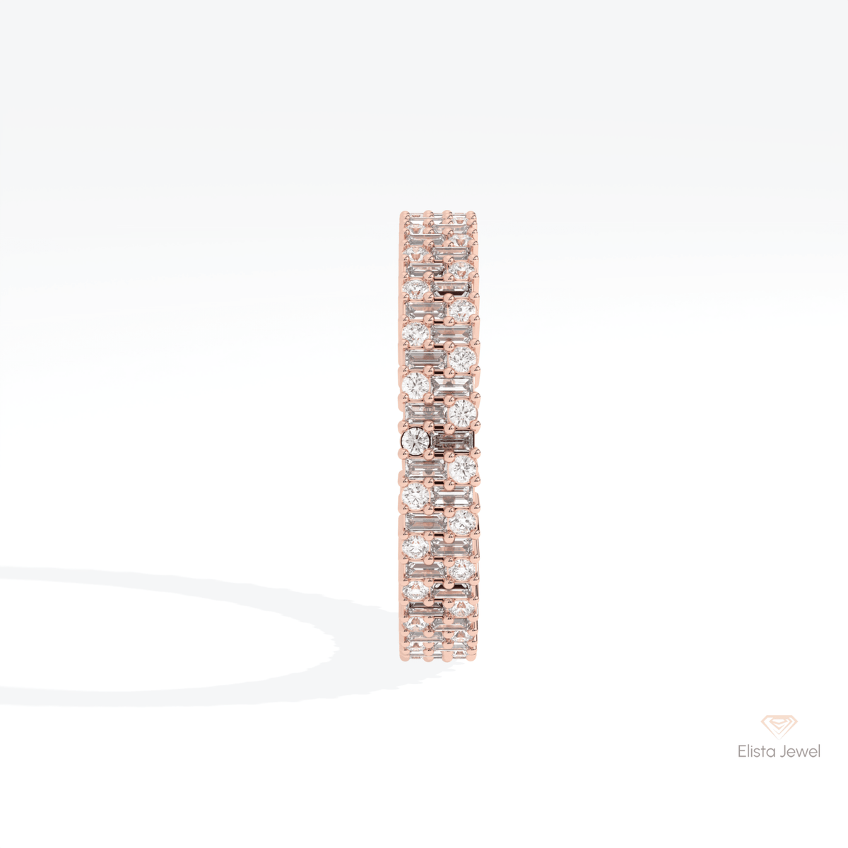 Round & Baguette Cut Full Eternity Lab Grown Diamond Band - Additional View