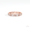 Round & Baguette Cut Full Eternity Lab Grown Diamond Band in 18K Rose Gold - Ring on Hand View