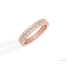 Round & Baguette Cut Full Eternity Lab Grown Diamond Band in Platinum - Lifestyle View