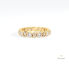 Round & Baguette Cut Full Eternity Lab Grown Diamond Band in 18K Rose Gold - Ring on Hand View
