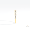 Round & Baguette Cut Half Eternity Lab Grown Diamond Band in 18K Yellow Gold - Perspective View