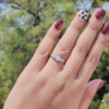 Round Cut Accent Bezel Wedding Lab Grown Diamond Ring - Profile View