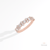 Round Cut Accent Cluster Lab Grown Diamond Ring in 18K Rose Gold - Lifestyle View