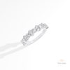 Round Cut Accent Cluster Lab Grown Diamond Ring in 14K White Gold - Side View