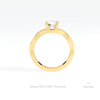 Round Cut Accent Crossover Lab Grown Diamond Ring - Alternative View