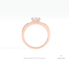 Round Cut Accent Engagement Lab Grown Diamond Ring in 10K Rose Gold - Angled View