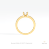 Round Cut Accent Engagement Lab Grown Diamond Ring - Alternative View