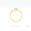 Round Cut Accent Engagement Lab Grown Diamond Ring - Alternative View