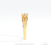 Round Cut Accent Engagement Lab Grown Diamond Ring - Additional View