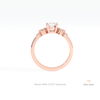 Round Cut Accent Engagement Lab Grown Diamond Ring - Alternative View