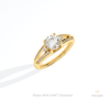 Round Cut Accent Engagement Lab Grown Diamond Ring in Platinum - Lifestyle View