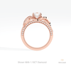 Round Cut Accent Engagement Lab Grown Diamond Ring - Alternative View
