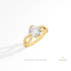 Round Cut Accent Wedding Lab Grown Diamond Ring in Platinum - Lifestyle View