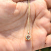 Round Cut Bezel Dainty Pendant in 10K - Angled View
