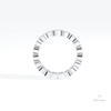 Round Cut Bezel Full Eternity Lab Grown Diamond Band in 18K White Gold - Close-up View
