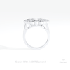 Round Cut Bezel Halo Lab Grown Diamond Ring - Alternative View