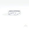 Round Cut Celestial Wedding Lab Grown Diamond Band in 14K Yellow Gold - Detail View