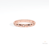 Round Cut Celestial Wedding Lab Grown Diamond Band in 18K Rose Gold - Ring on Hand View