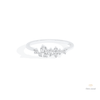Round Cut Cluster Wedding Lab Grown Diamond Ring in 10K White Gold - Front View