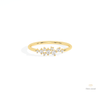 Round Cut Cluster Wedding Lab Grown Diamond Ring in 18K Rose Gold - Ring on Hand View