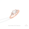 Round Cut Cluster Wedding Lab Grown Diamond Ring in Platinum - Lifestyle View
