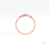 Round Cut Cluster Wedding Lab Grown Diamond Ring in 10K Rose Gold - Angled View
