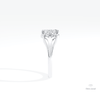Round Cut Cluster Wedding Lab Grown Diamond Ring in 14K White Gold - Top View