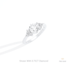 Round Cut Cluster Wedding Lab Grown Diamond Ring in 14K Rose Gold - Profile View