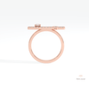 Round Cut Cluster Wedding Lab Grown Diamond Ring in 10K Rose Gold - Angled View
