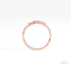 Round Cut Cluster Wedding Lab Grown Diamond Ring in 10K Rose Gold - Angled View