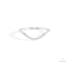 Round Cut Curve Lab Grown Diamond Band in 10K White Gold - Front View