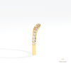Round Cut Curve Matching Lab Grown Diamond Band in 18K Yellow Gold - Perspective View