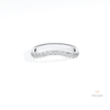 Round Cut Curve Matching Lab Grown Diamond Band in 10K White Gold - Front View