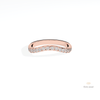 Round Cut Curve Matching Lab Grown Diamond Band in 18K Rose Gold - Ring on Hand View