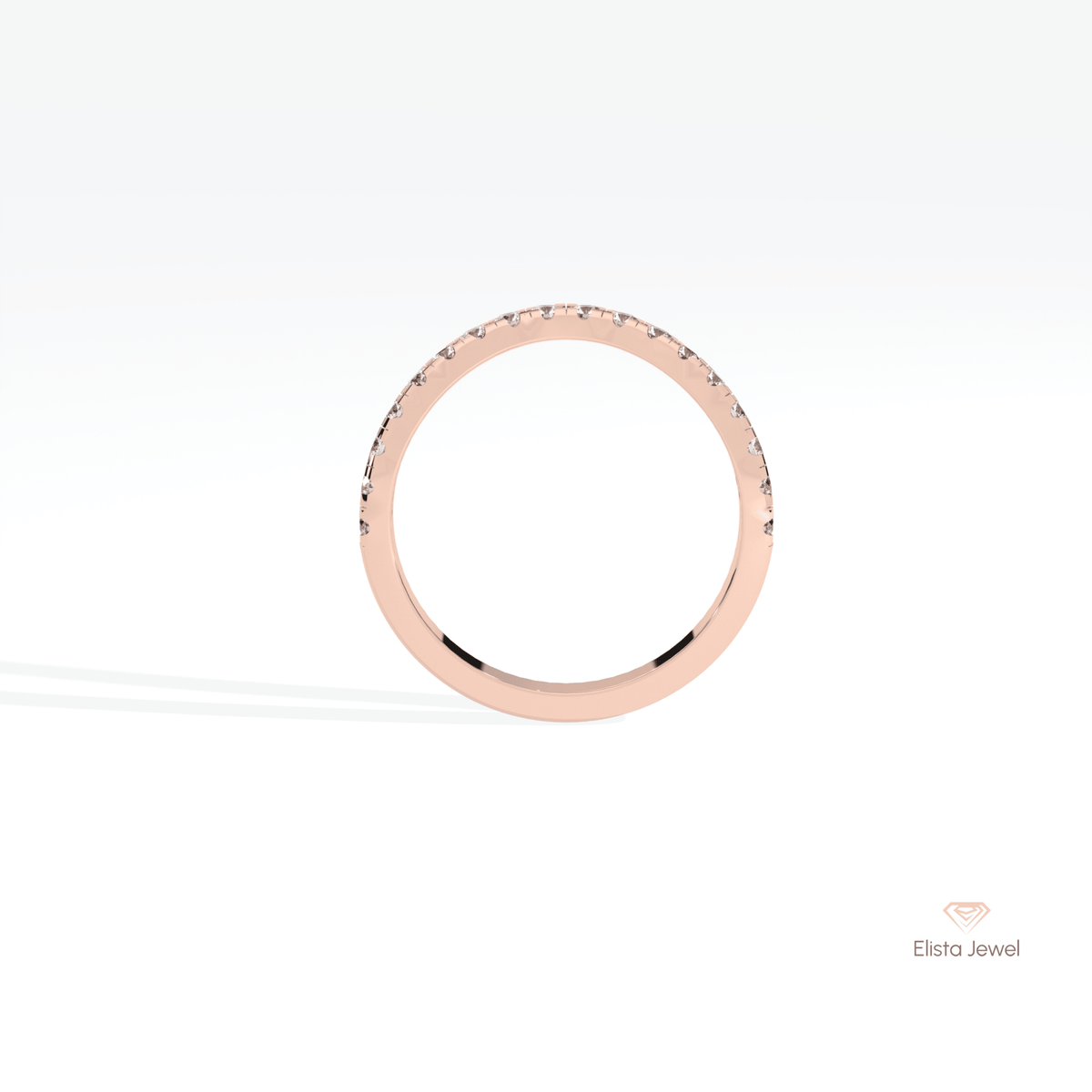 Round Cut Curve Matching Lab Grown Diamond Band - Alternative View