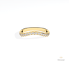 Round Cut Curve Matching Lab Grown Diamond Band in 14K Yellow Gold - Detail View