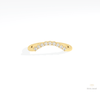 Round Cut Curve Wedding Lab Grown Diamond Band in 18K Rose Gold - Ring on Hand View