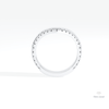 Round Cut Curve Wedding Lab Grown Diamond Band in 18K White Gold - Close-up View
