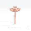 Round Cut Double Halo Art Deco Lab Grown Diamond Ring - Additional View